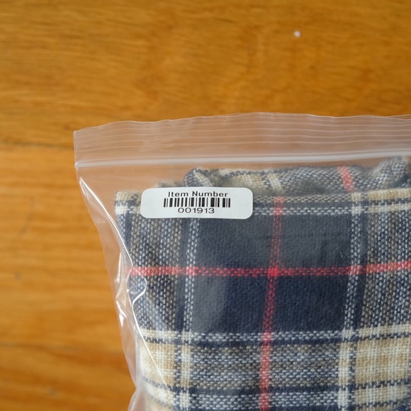 Vintage Sears Roebuck Plaid Wool Flannel Shirt Jacket Blue Tan Mens Medium - Picture 9 of 9